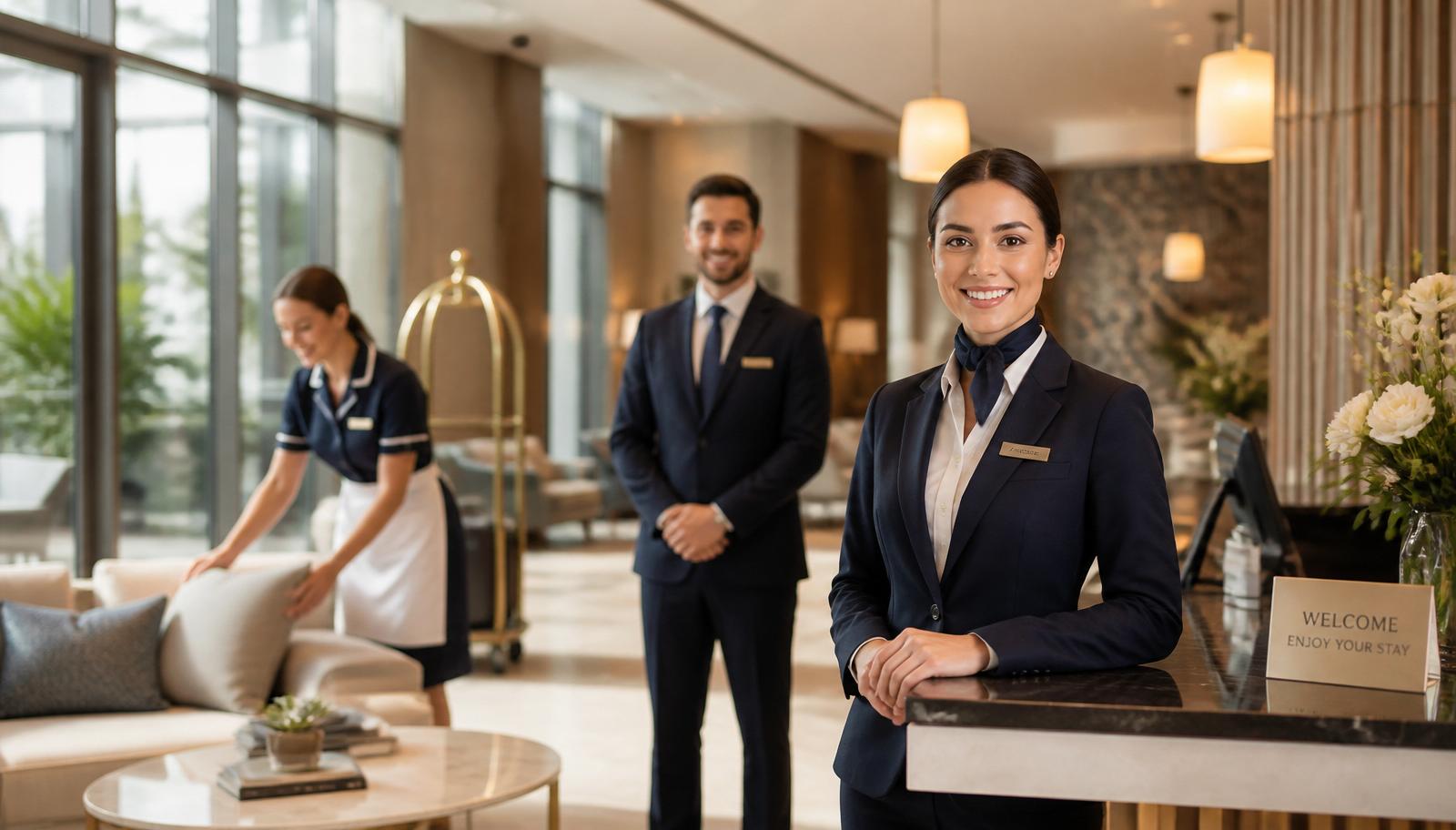 Elite hospitality team ready for service